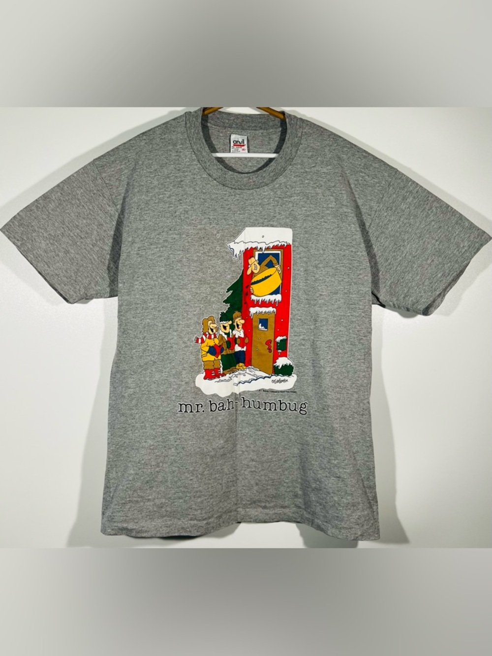 VTG 90s Jim Benton Mr. Bah-Humbug The Misters Cartoon T-Shirt XL Single Stitch